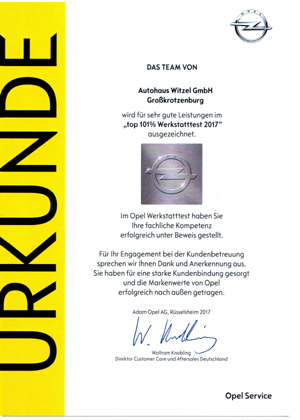 Opel Werkstatt Test